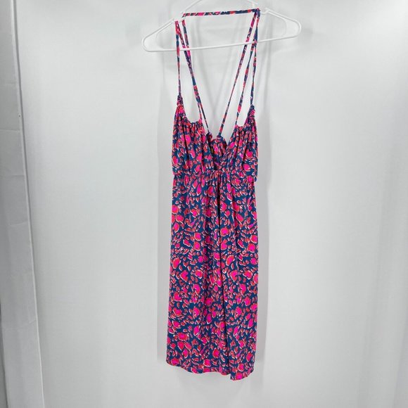 Maaji Dress Pink Blue Red Fragrant And Celebratory Giacinta Tassels Mini Size L - Picture 2 of 6